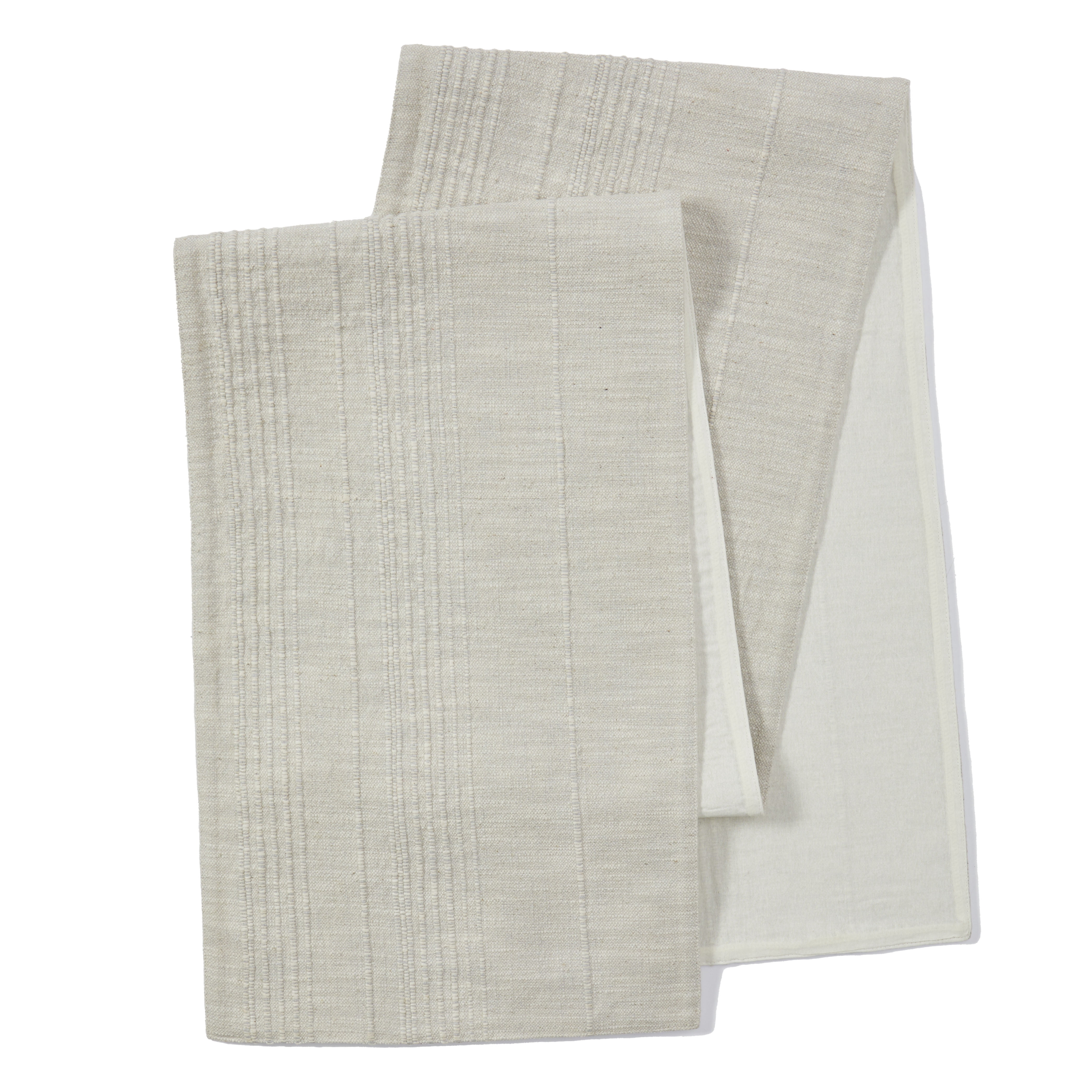 Better Homes & Gardens Beige and Gray Woven Table Runner - 14" x 90" - Soft Silver - 100% Cotton