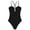 Black, variant on One-Piece Swimsuit for Women Tummy Control Ruched Suit Cutout U Wire Swim Suits Wine Red M