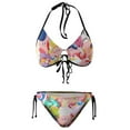 thumbnail image 5 of Super Adventure Kirby Women Bikini Set Sexy Two Pieces Halter String Swimsuit Triangle Briefs Tie Side Bottom, 5 of 7
