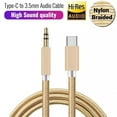 thumbnail image 1 of Klonfd . Nylon Braided LeTV Car Audio Type C To 3.5mm Headphone Adapter For Android Sound Quality & Design, 1 of 4