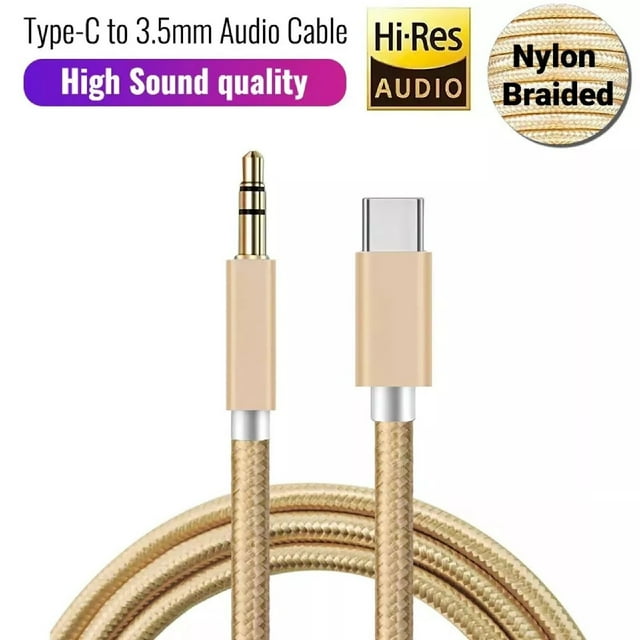 Klonfd . Nylon Braided LeTV Car Audio Type C To 3.5mm Headphone Adapter For Android Sound Quality & Design