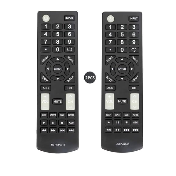 2 Packs Universal Remote Control Replacement Compatible with All Insignia LED-LCD HDTV TVs
