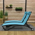 thumbnail image 3 of Vivere Aluminum Glendale Lounger Set Made with Premium Phifertex Outdoor Fabric ( 330 lb Capacity) Blue Hawaii, 3 of 7