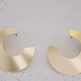 thumbnail image 2 of Big Circle Exaggerated Metal Texture Brushed Frosted Geometric Earrings Creative Party Birthday Jewelry Gift,Style 8, 2 of 3
