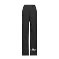 thumbnail image 2 of Elvqul Plus Size Cotton Pants for Women Stretchy Womens Pants Casual Pull on Black Love Print Pockets, 2 of 4