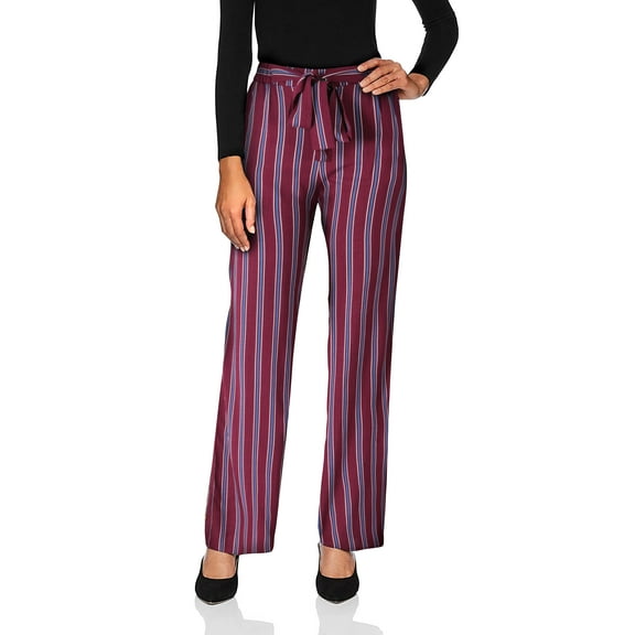 Ma Croix Womens Fashion Palazzo Stripe Pants