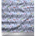 thumbnail image 1 of Soimoi Poly Georgette Fabric Animals,Bird & Tree Modern Style Print Fabric by Yard 42 Inch Wide, 1 of 3