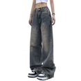 thumbnail image 5 of EMMIOL Women's Wide Leg Jeans Mid-Low Waist Baggy Jeans Vintage Y2K Loose Fit Jeans 90s Boyfriends Denim Pants, 5 of 6