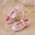 thumbnail image 5 of Girls Dress Shoes Wedding Party Heel Mary Jane Princess Flower Shoes (30,Pink), 5 of 7