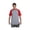 ATH HTHR/ RED, variant on Men's Rib Knit Collar Baseball Jersey, Style 423A