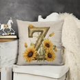 thumbnail image 3 of Monogram Letter Z Summer Sunflower Pillow Covers, Floral Decorative Initial 18x18 Inch Throw Pillows for Girls Kids Home Farmhouse Last Name Pillow Case for Sofa Couch Decor, 3 of 6