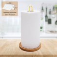 thumbnail image 4 of Rustic Wooden FreeStanding Paper Towel Holder, Sturdy Countertop Roll Dispenser with Anti-Slip Base, Perfect for Kitchen, Bathroom, Pantry & Home Organization, 4 of 6