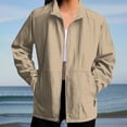thumbnail image 7 of Stand Collar Women's Long Jacket Wind Resistant Button Front Hooded Coat for Outdoor, 7 of 7