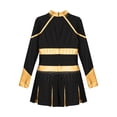 thumbnail image 4 of YONGHS Cheer Leader Costume for Girls Cheerleading Uniform Complete Outfit Halloween Dress Up Black&Gold 12, 4 of 5