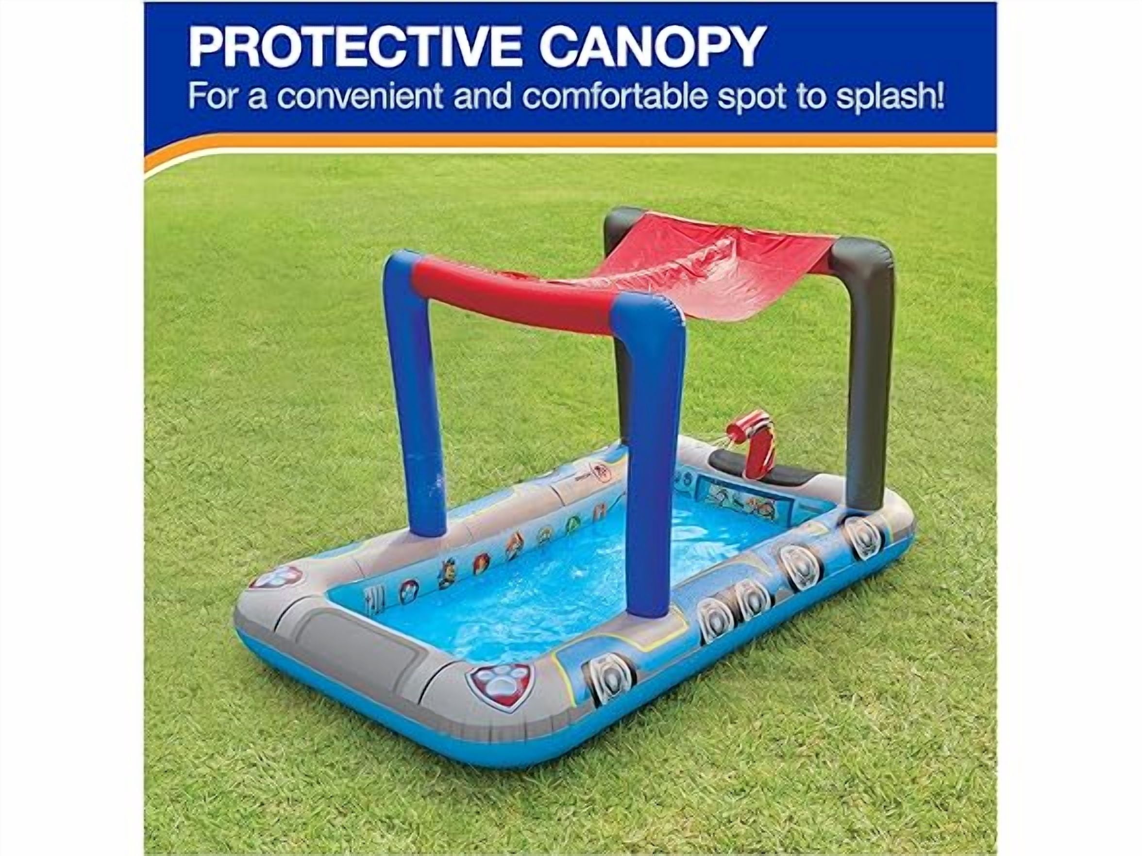 SwimWays Paw Patrol Pool Patroller Deluxe Inflatable Above-Ground Pool & Canopy