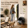 thumbnail image 4 of CLAWSOLACE Large Self-Cleaning Cat Litter Box for Multiple Cats, 4 of 9