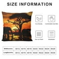 thumbnail image 5 of GOSMITH  Throw Pillows Covers Black Silhouette Elephants African Wild Animal Herd in The Sunset Home Decorative,Cushion Cover for Bedroom Sofa Living Room, 5 of 5