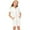 White-c, variant on Kids Swimsuit Coverup Zipper Hooded Bathrobe Beach Dress Terry Swimsuit Wraps Short Sleeve Bathing Suits for Girls 4-5 Years