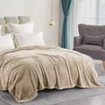thumbnail image 7 of Exclusivo Mezcla Plush Fuzzy Fleece Queen Size Blanket, Super Soft Fluffy and Thick Blankets (Camel, 90"x90"), 7 of 7