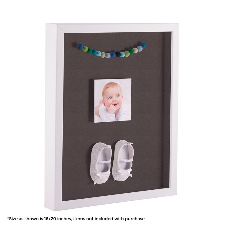 Gold 18X24 Picture Frame Display 16X20 Pictures with Mat or 18X24 without  Mat, H