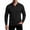 Black, variant on Bxsruta Mens Long Sleeve Shirt Button Placket Chest Pocket Ribbed Cuffs Casual Work Golf Tops