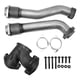 thumbnail image 2 of Kit de tubería A Continuación, Colector de Escape del Kit de Tuberías a la Altura de las Tuberías de Acero inoxidable de Instalación Fácil Resistente al Calor para 7.3L, 2 of 7
