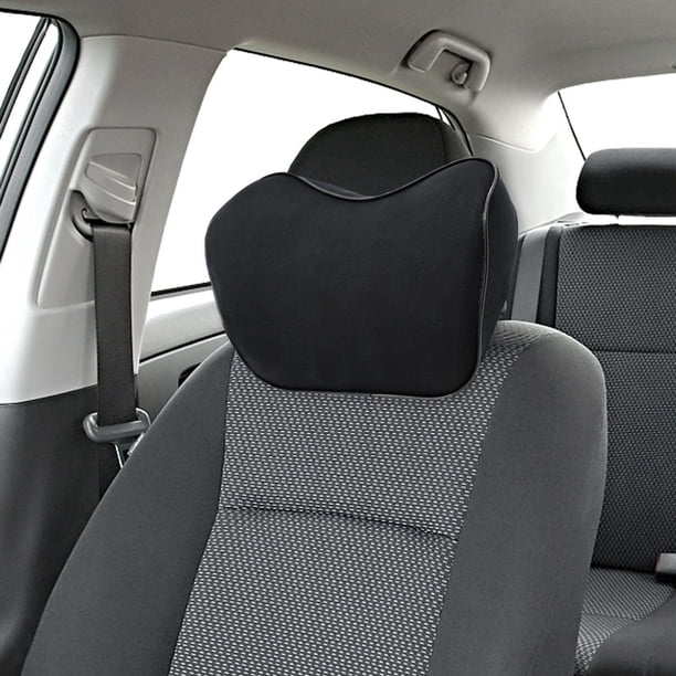 Cojín para el cuello del automóvil, reposacabezas del asiento del automóvil para el cuello, la espalda, del dolor, el asiento transpirable Negro Cola reposacabezas del coche