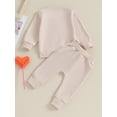 thumbnail image 4 of Toddler Baby Boy Girl Valentines Day Outfit Love Sweatshirt Pants Set 2Pcs Spring Clothes, 4 of 9