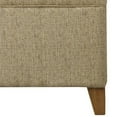thumbnail image 4 of Rectangular Fabric Upholstered Wooden Ottoman with Lift Top Storage in Brown, 4 of 5