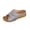 Gray-#004, variant on Women's Flat Sandals Slip-On Open Toe Adjustable Double Strap Comfortable Shoes Cork Footbed Synthetic Leather Beach Casual Slides,Gray 38