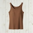 thumbnail image 6 of Jinhomg Women's Tank Tops with Built in Bras Athletic Yoga Undershirts Summer Spaghetti Strap Cami Camisole Top with Chest Pad Brown XL, 6 of 7