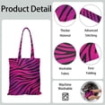thumbnail image 3 of Colorful Zebra Canvas Tote Bag Rainbow Zebra Pattern Abstract Black and White Stripes Multicolor Modern Fashion Cute Cartoon Zebra Aesthetic Gradient Print Reusable Eco-Friendly Shopping Bag, 3 of 6