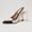 White, variant on Women's Kitten Heels Slingback Closed Pointed Toe Low Pumps Shoes Women Party Wedding Sexy Casual Dress Shoes Yellow 7.5 Size
