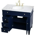 thumbnail image 3 of 40 inch single bathroom vanity in blue, 3 of 16