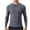 Blue, variant on ShomPort Long Sleeve T-Shirt for Men High Elasticity Solid Color Crewneck Athletic Undershirt Breathable Base Layer Tops