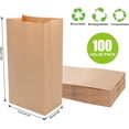 thumbnail image 2 of Versatile Paper Lunch Bags, Kraft Paper Sturdy And Environmentally Friendly Square Bottom Design For Stability, Ideal For Diy And Decoration Yellow (100), 2 of 5