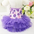 thumbnail image 5 of Dog Dress, Fashion Puppy Tutu Princess Dresses for Small Dogs, Sweet Skirt with Dog Bowknot Clips, Cat Clothes Pet Apparel for Puppies, Purple,XS, 5 of 5