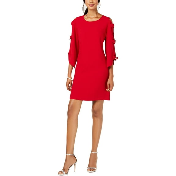 MSK Womens Embellished Mini Party Dress Red 6