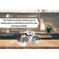 thumbnail image 2 of Stainless Steel Traditional Indian Lunch Box, Food Container,Indian Tiffin, Food storage container,Office Use (3 Tier Lunch Box), MEDIUM, 2 of 5