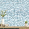 thumbnail image 6 of DAZLUT Modern Peel and Stick Wallpaper Self Adhesive Wallpaper Boho Contact Paper Blue Geometric Wallpaper Removable Decorative Wallpaper for Bedroom Bathroom Cabinets Decor Vinyl,17.3" x 394", 6 of 8