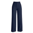thumbnail image 6 of Kctiaxy Dress Pants Women High Waist Button Straight Wide Leg Pants Waffled Textured Business Casual Work Pants, 6 of 7