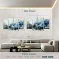 thumbnail image 4 of Elephant Stock Ice Landscape Abstract Wall Art - Horizontal Multi Panel Canvas - Living Room Wall Decor - Abstract Multi Panel - Gray And Blue Decor - 84" x 54", 4 of 8
