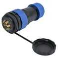 thumbnail image 2 of Enchufe de aviación IP68 impermeable SP28 tuerca trasera soldadura conector de alimentación macho y hembra 380V 25A, 2 of 8