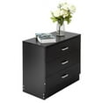 thumbnail image 3 of Sales Promotion! Wood Simple 3-Drawer Dresser for Bedroom, Living Room, Small Space, Night Stand, Black, 3 of 9