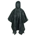 thumbnail image 1 of MIASHUI Poncho Imperméable Léger Réutilisable avec Capuche pour Randonnée et Activités Extérieures, Noir, Taille Unique, 1 of 5
