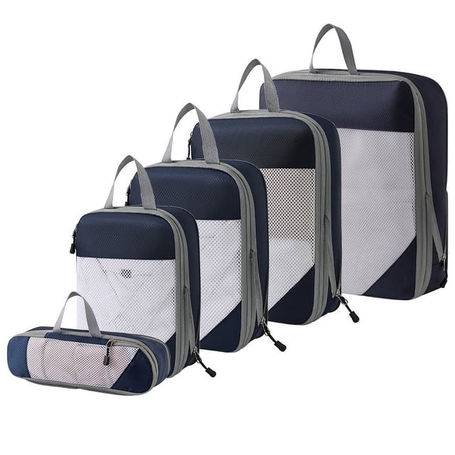 Bolsa de almacenamiento de compresión para viajes a prueba de agua para siete trajes, ropa, zapatos, lavado, cosméticos, organizador de almacenamiento