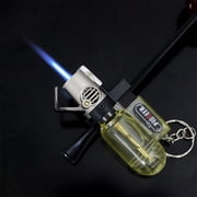 5 PACK Mini Gas Lighter Windproof Blue Flame Jet Torch Lighters with Keychain