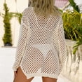 thumbnail image 4 of Icvfdpl Cover Ups For Swimwear Women Hollowed Out Long Sleeved Knit Sunscreen For Beach Bathing Suit And Vacation, 4 of 9