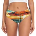 thumbnail image 1 of Balery Beach Umbrella Sunset Ropa Interior de Algodón para Mujer con Dibujo – Braguitas Cómodas y Elásticas, Estilo Clásico-3X-Large, 1 of 6