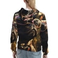 thumbnail image 7 of Wukai Pug Wearing Sunglasses Flowers Print Womens Hoodies Fleece Sweatshirts Long Sleeve Sweaters Pullover Fall Outfits Winter Clothes-X-Large, 7 of 7